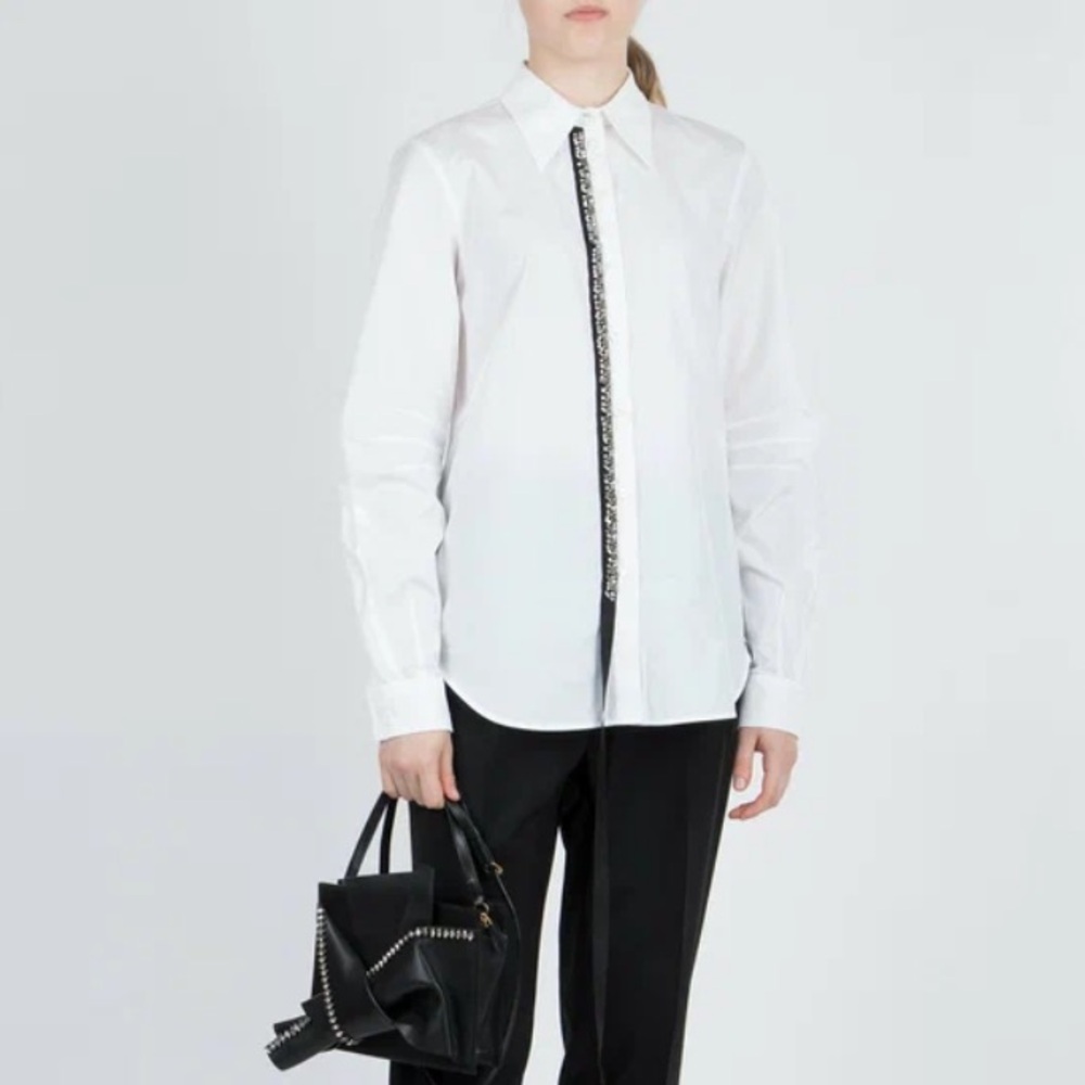 N°21
Crystal-ribbon Cotton-poplin White Shirt Size‎ 40 US M